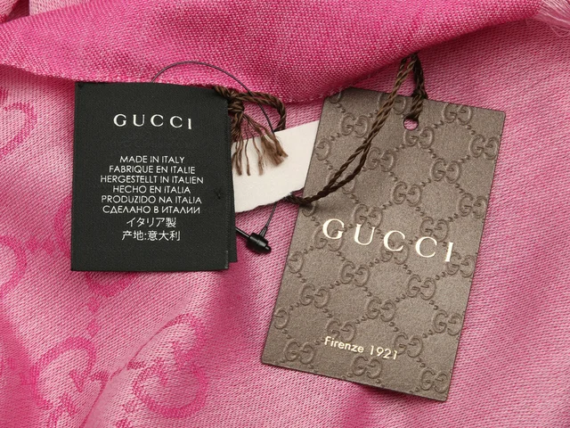 Gucci Pink Monogram Scarf in Pink Woven leather from Ann's Fabulous Finds, photo 3 of 5