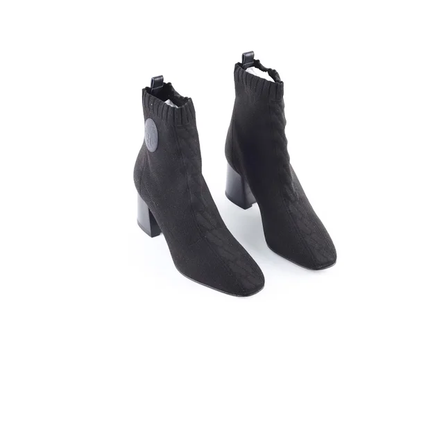 Hermès Jenna 60 Ankle Boots Black - Size 37 in Black Calfskin from The Purse Affair