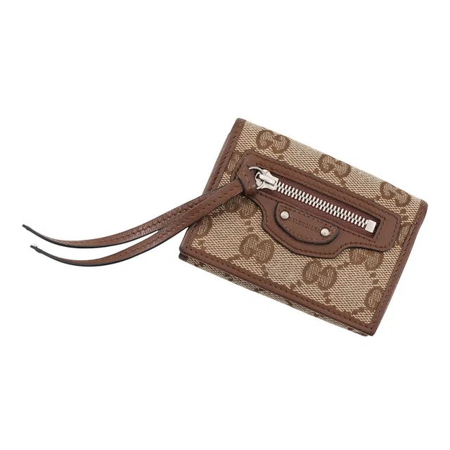 Gucci The Hacker Project Neo Classic Wallet Beige/Brown681708 Canvas/Leather in Beige Canvas from GALLERY RARE