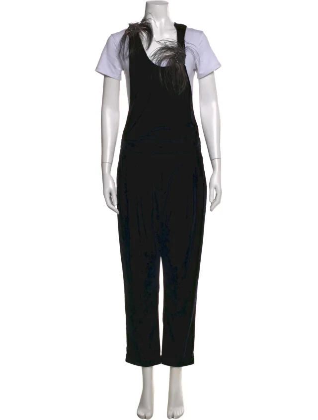 Brunello Cucinelli V-Neck Jumpsuit in black from The RealReal
