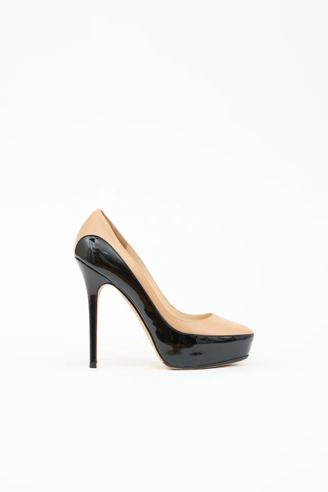 Jimmy Choo Leather & Patent Platform Pump in Patent leather from VSP Consignment
