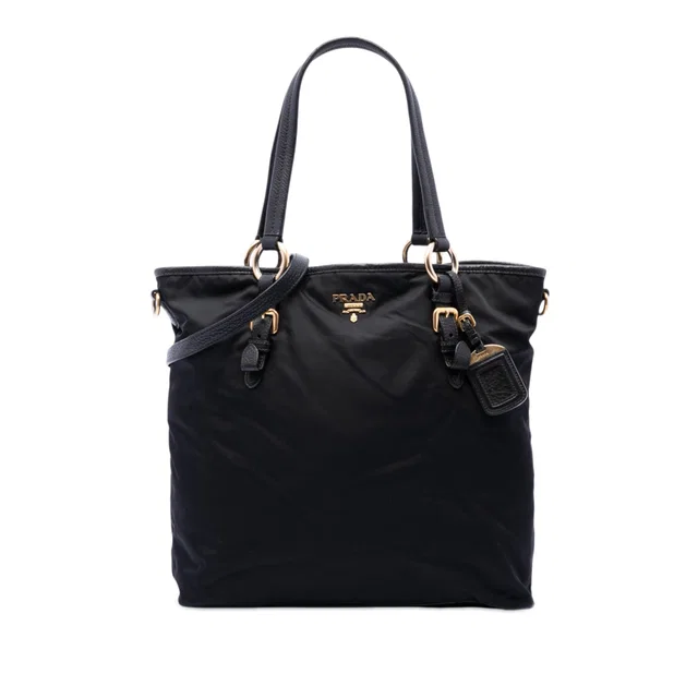 Black Prada Tessuto Convertible Tote Satchel in Black Nylon from Designer Revival, photo 1 of 1