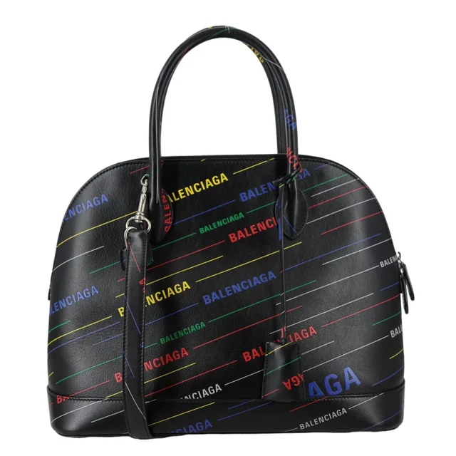 Balenciaga Ville XXS Calfskin Leather Top Handle Crossbody Bag Black in Black Calfskin from Dallas Designer Handbags