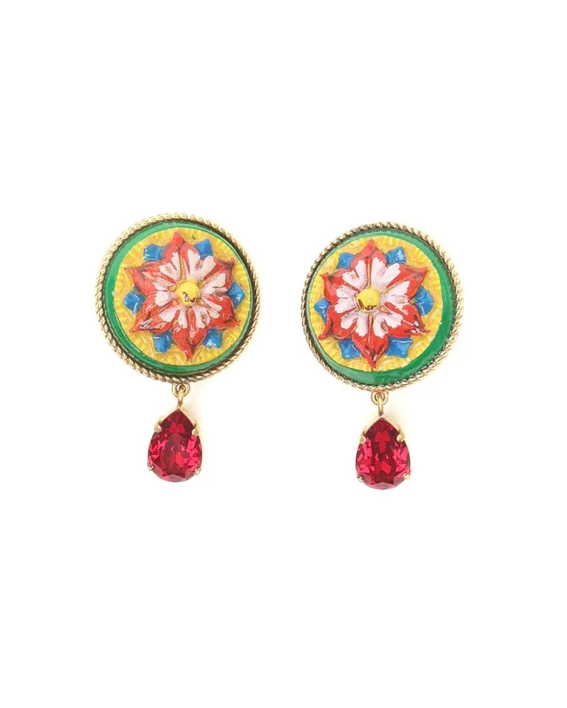 Dolce & Gabbana Dangling Rhinestone Clip-on Earrings from A Retro Tale