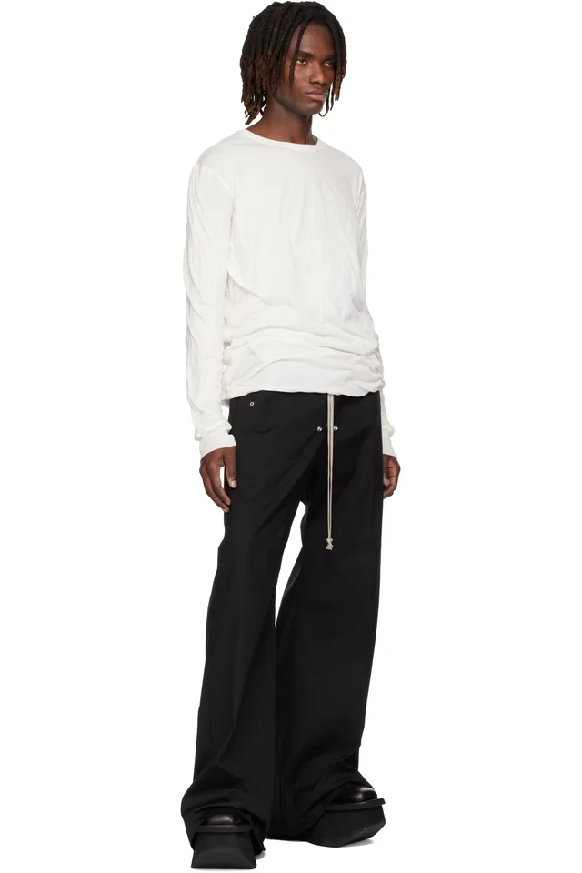 Rick Owens Off-White Temple Jumbo Double LS T-shirt, photo 4 of 4 from SSENSE