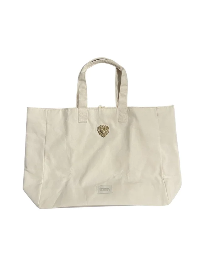 Dolce & Gabbana Devotion Fabric Canvas Tote Bag Oversized Ornate Gold Heart in gold Canvas from Poshmark, photo 1 of 1