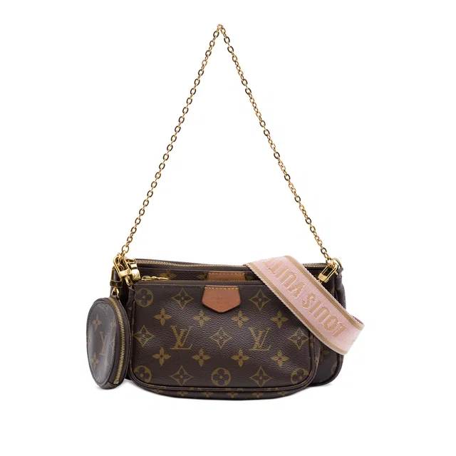 Brown Louis Vuitton Monogram Multi Pochette Accessoires Satchel in Brown Coated canvas from Designer Revival