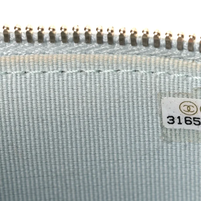Chanel Quilted Top Handle Mini Vanity Case in Blue Lambskin from FASHIONPHILE, photo 7 of 12
