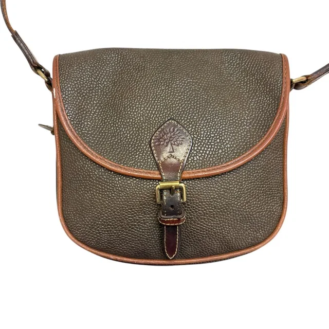 Mulberry Vintage Greenish Brown Small Unisex Saddle Bag in green|brown|red Leather from Poshmark