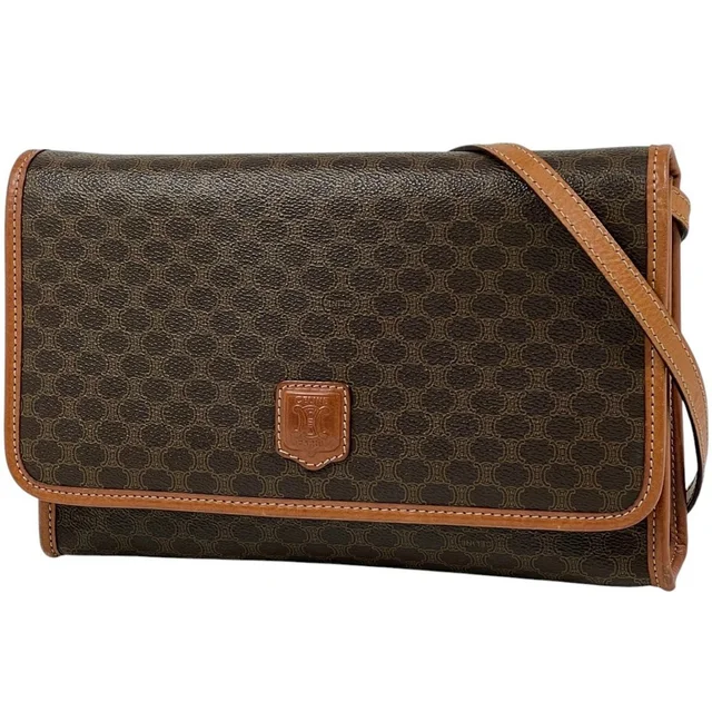 Celine Macadam Shoulder Bag Canvas Brown in brown|red Canvas from Poshmark, photo 1 of 1