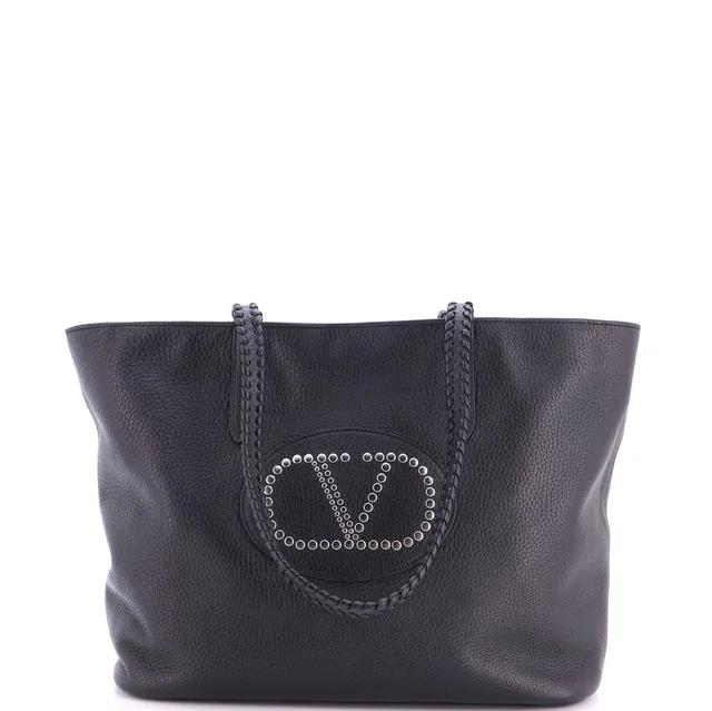 Valentino Garavani Avec Toi Rivet Vlogo Tote Studded Leather in black Leather from Poshmark