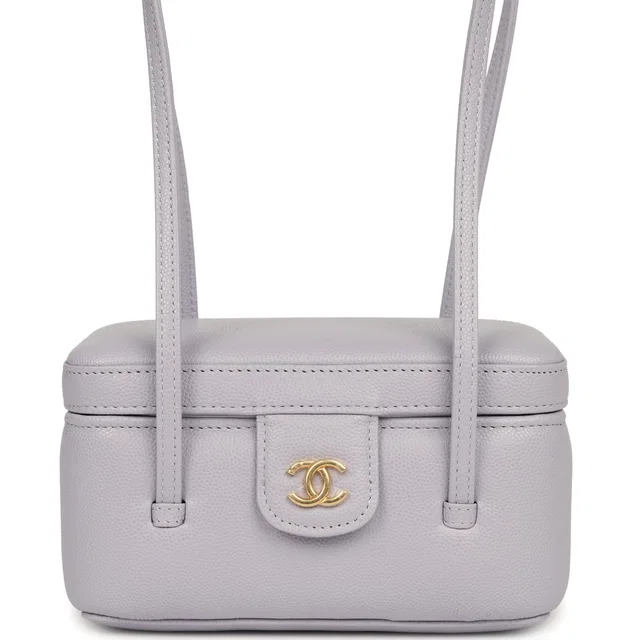 Chanel Preppy Coco Long Vanity in Purple Caviar leather from Madison Avenue Couture