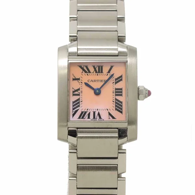 Cartier Tank Francaise SM W51028Q3 Quartz Pink Shell Dial Ladies from Luxury Promise