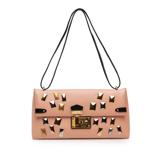 Pink Louis Vuitton Glazed Calfskin Sac Triangle PM Shoulder Bag in Pink Calfskin from Designer Revival