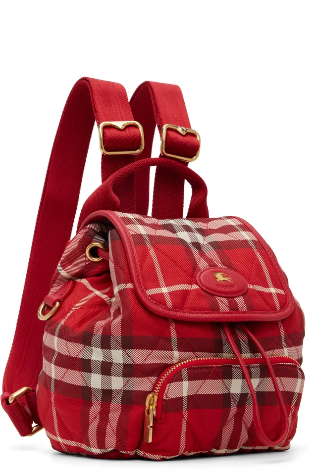 Burberry Red Mini Horseshoe Backpack​, photo 2 of 4 from SSENSE