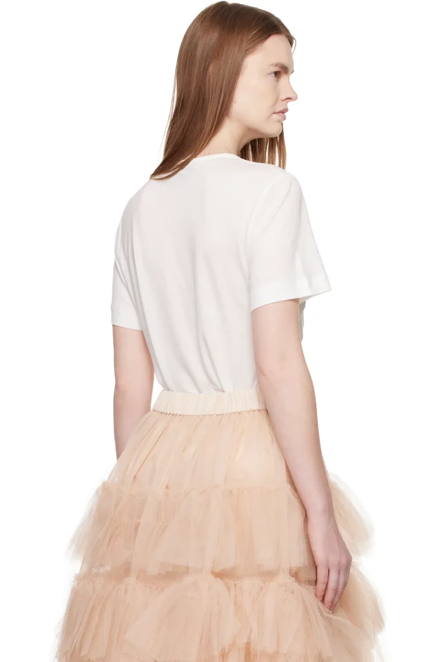 Simone Rocha White Bow Sash Easy T-shirt, photo 3 of 5 from SSENSE