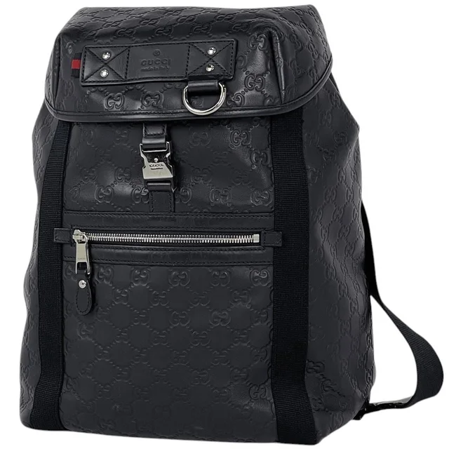 Gucci Backpack Guccissima Leather Navy in Navy Leather from The Reluxe