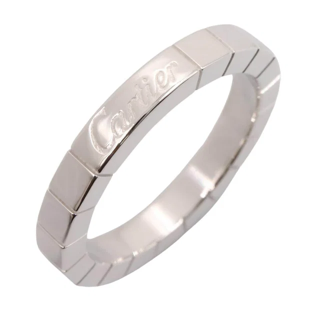 Cartier Lanieres Au750 White Gold Ring Size 51 in White from LuxUness