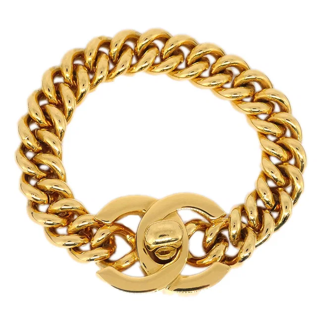 Chanel Turnlock Bracelet Gold 95A in Gold from AMORE Vintage Tokyo