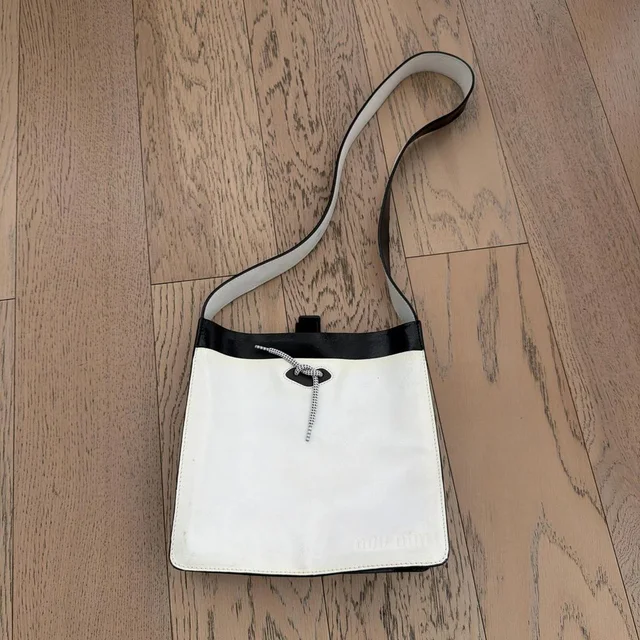 Miu Miu Women's Crossbody bags - White/Cream in white Leather from Depop