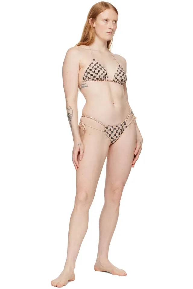 MISBHV SSENSE Exclusive Beige Monogram Bikini Bottom, photo 4 of 4 from SSENSE