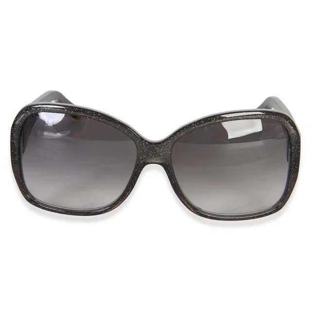 Louis Vuitton Black Glitter Acetate Obsession Round Sunglasses in Black Coated canvas from myGemma