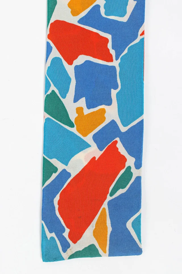 Saint Laurent Abstract Mosaic Print Dress in Silk from Recess LA, photo 2 of 2