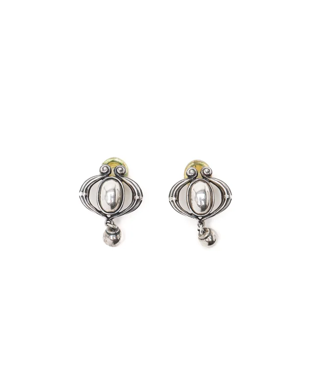 Georg Jensen Heritage Silver Clip-on Earrings in Silver from A Retro Tale