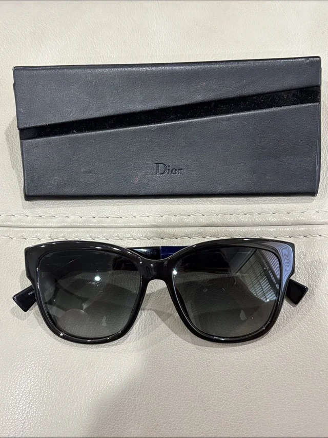 Ribbon Black Sunglasses With Dior Case in black|gray from Poshmark, photo 1 of 1