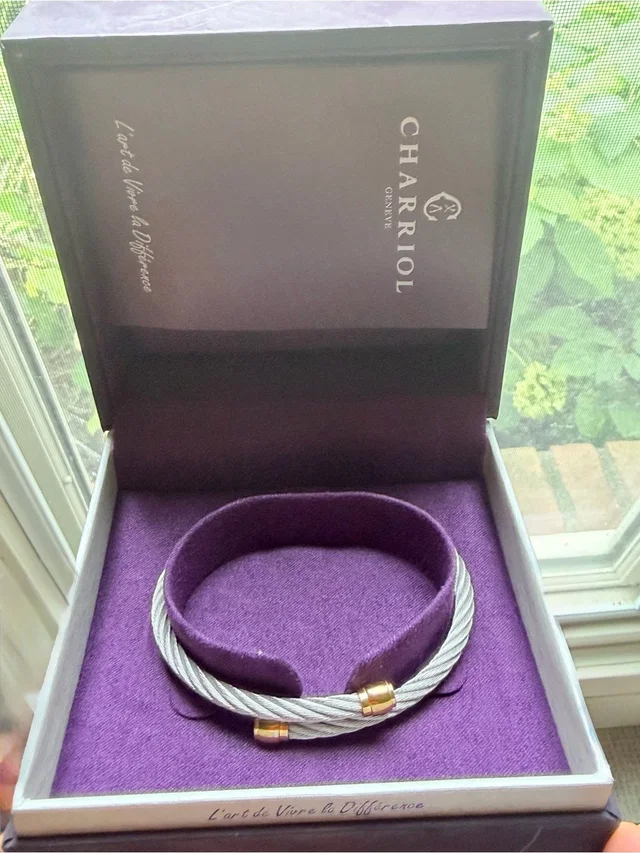 Charriol Silver Cable Bracelet With Gold End Caps in silver|gold|gray from Poshmark