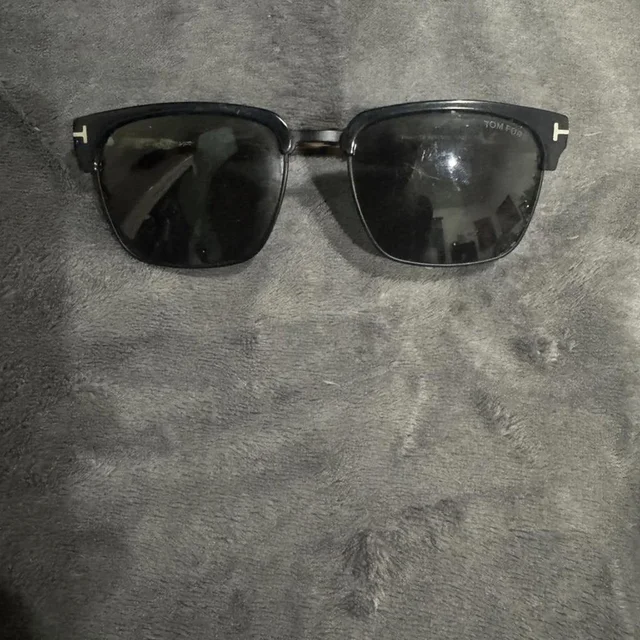 Tom Ford Men's Sunglasses - Black in black from Depop, photo 1 of 1