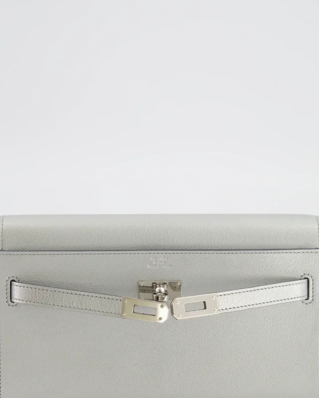 Hermès Kelly To Go Bag in Silver Goatskin from Sellier, photo 16 of 21