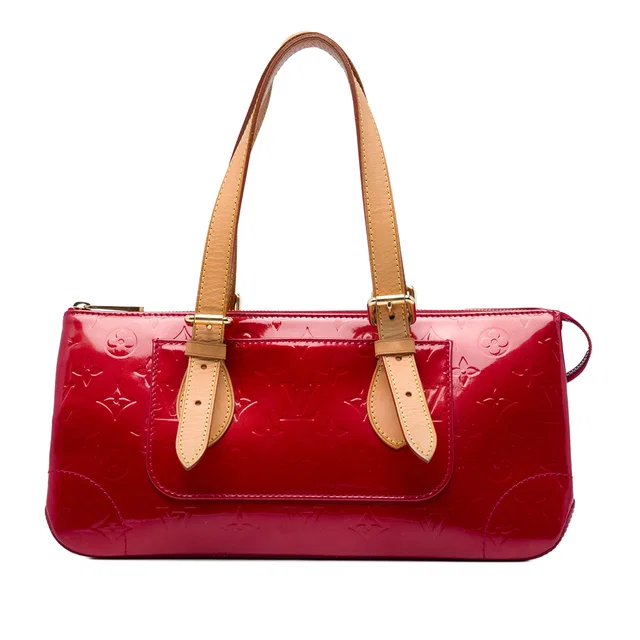 Red Louis Vuitton Monogram Vernis Rosewood Avenue Shoulder Bag in Red Leather from Designer Revival