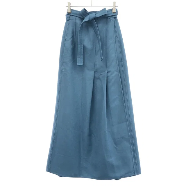 Celine by Phoebe Philo Wrap Skirt 2 Blue 34 in Blue Silk from The Reluxe