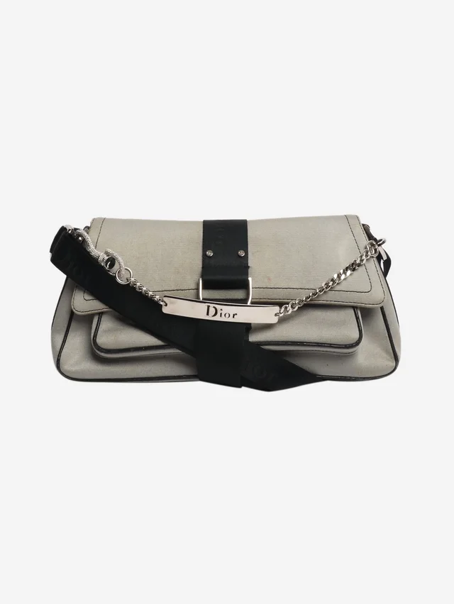 Dior Grey 2003 Hardcore shoulder bag in Grey Leather from Sign of the Times