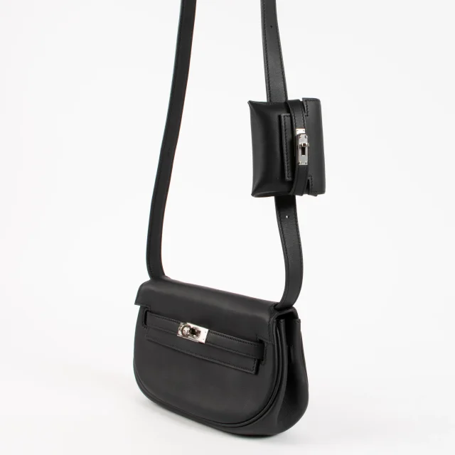 Hermès Kelly Moove Black Swift PHW in Black Swift leather from Labellov, photo 3 of 8