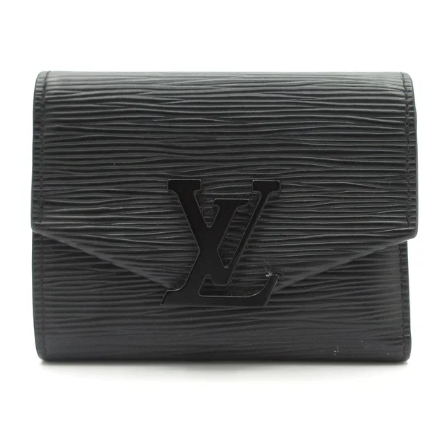 Louis Vuitton Trifold Wallet Epi Portefeuille Victorine Noir Leather Cowhide in Black Leather from The Reluxe
