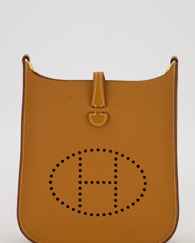 Hermès Gold Mini Evelyne Sellier Bag in Gold Epsom leather from Sellier, photo 14 of 18