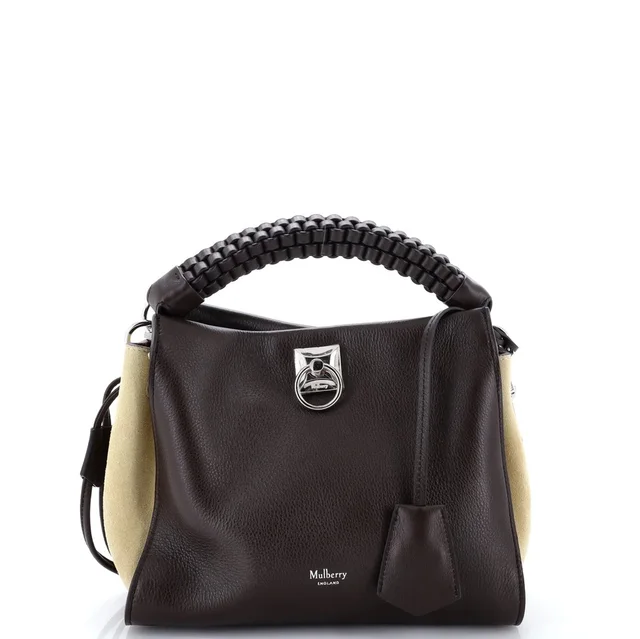 Mulberry Iris Shoulder Bag Leather with Braided Detail Small in brown|red Leather from Rebag