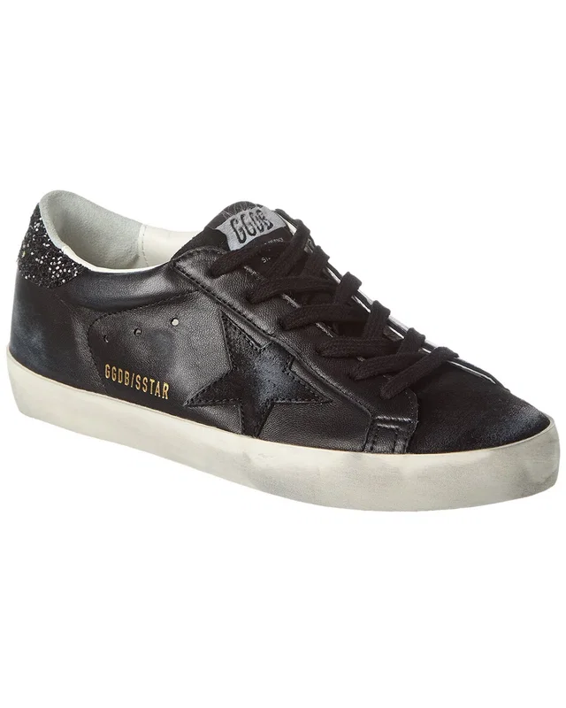 Golden Goose Superstar Leather & Glitter Sneaker, image 1 of 1 from Gilt