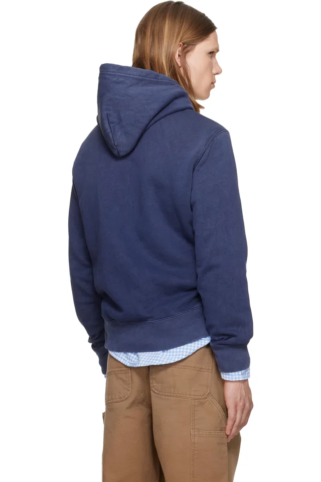 Polo Ralph Lauren Navy 'The Ralph Logo' Hoodie, photo 3 of 4 from SSENSE