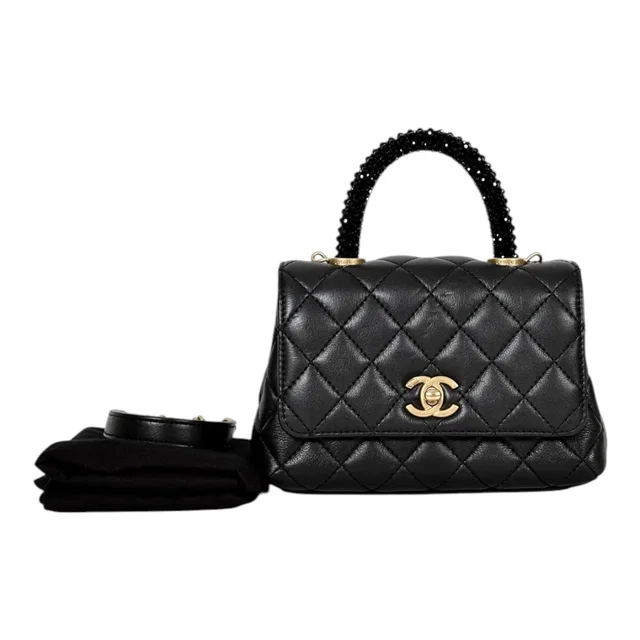 Chanel Crystal Top Handle Mini Coco Bag from Luxury Promise
