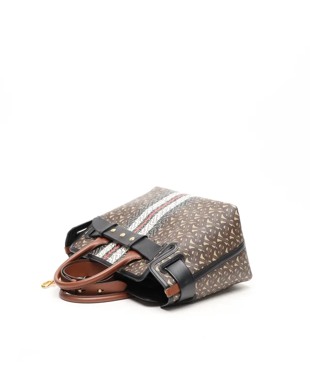 Burberry E Canvas Monogram Stripe Belt Tote Bag in Canvas from A Retro Tale, photo 5 of 16