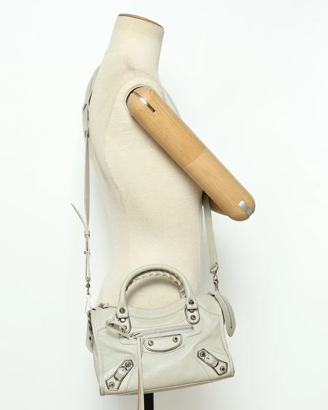 Balenciaga Classic Mini Metallic Edge City Bag in Caviar leather from A Retro Tale, photo 12 of 12