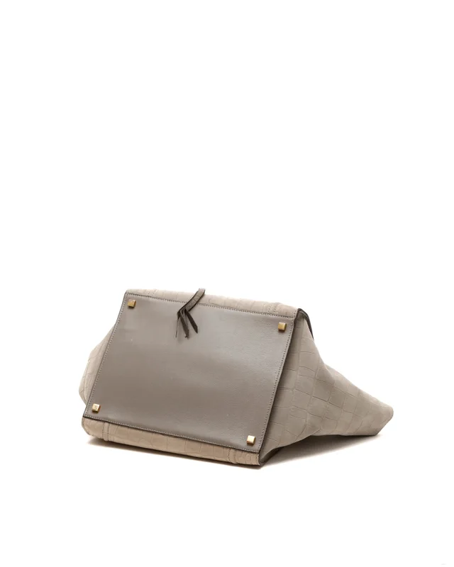 Celine Crocodile Embossed Nubuck Luggage Phantom Tote Bag in Suede from A Retro Tale, photo 4 of 9