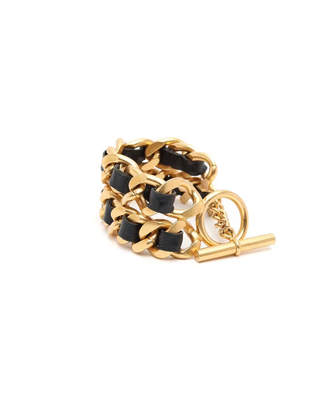 Chanel Leather Chain Bracelet in Leather from A Retro Tale, photo 2 of 6