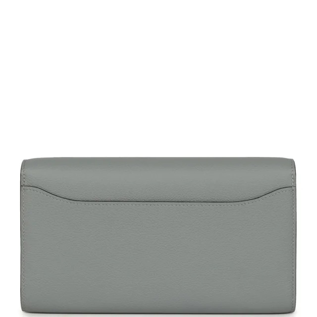 Hermès Constance Wallet To Go Gris Pantin Evercolor Palladium Hardware in Grey Lambskin from Madison Avenue Couture, photo 4 of 10