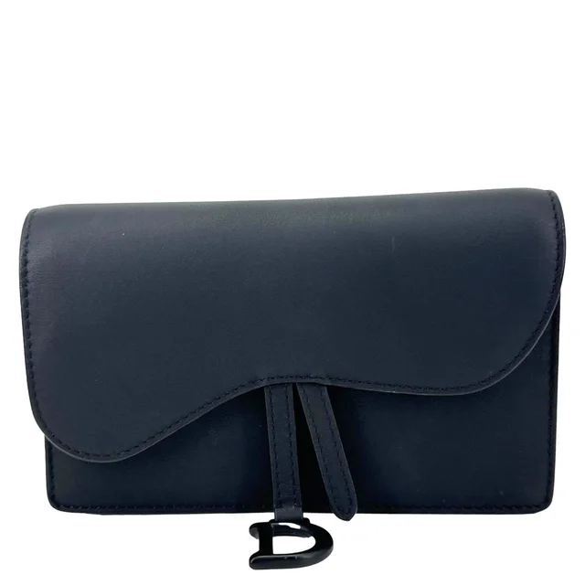 Dior Saddle Ultra Matte Calfskin Leather Belt Pouch Black in Black Calfskin from Dallas Designer Handbags