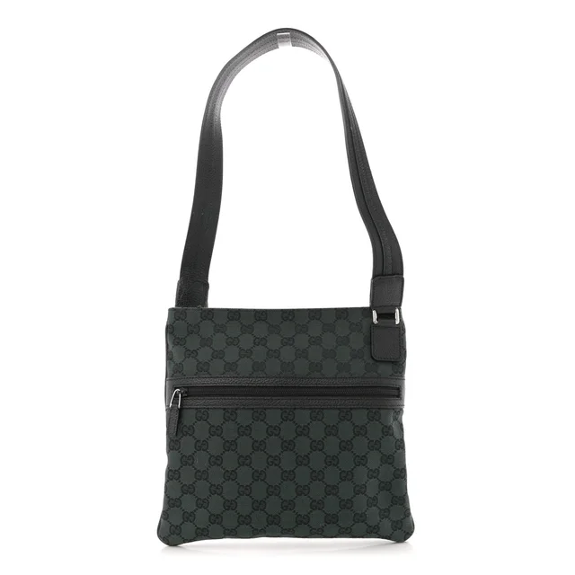 Gucci Messenger GG Canvas Bag - Black in Black Canvas from H&T