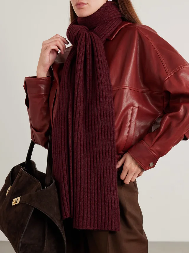 ARCH4 Nancy ribbed cashmere scarf in Red, photo 2 of 2 from NET-A-PORTER (Canada)